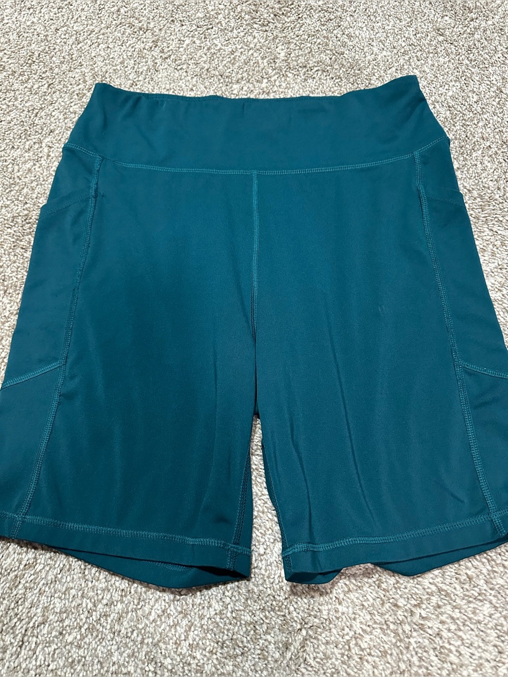 American Eagle Outfitters Teal High-Rise Athletic Bike Shorts